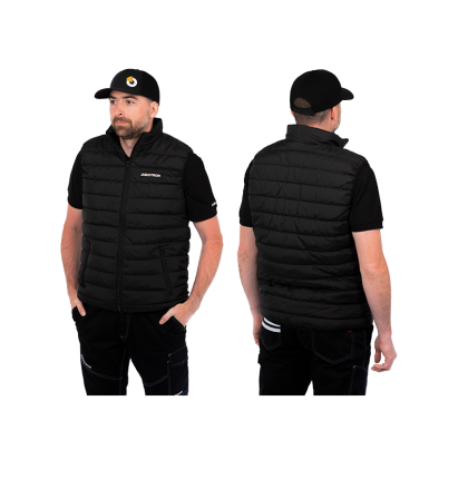 Černá prošívaná vesta se zipem - velikost 3XL
